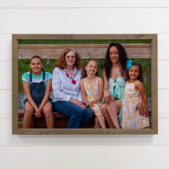 Mother In Law Gift Custom Photo Wood Framed Wall Decor Personalized Art Birthday