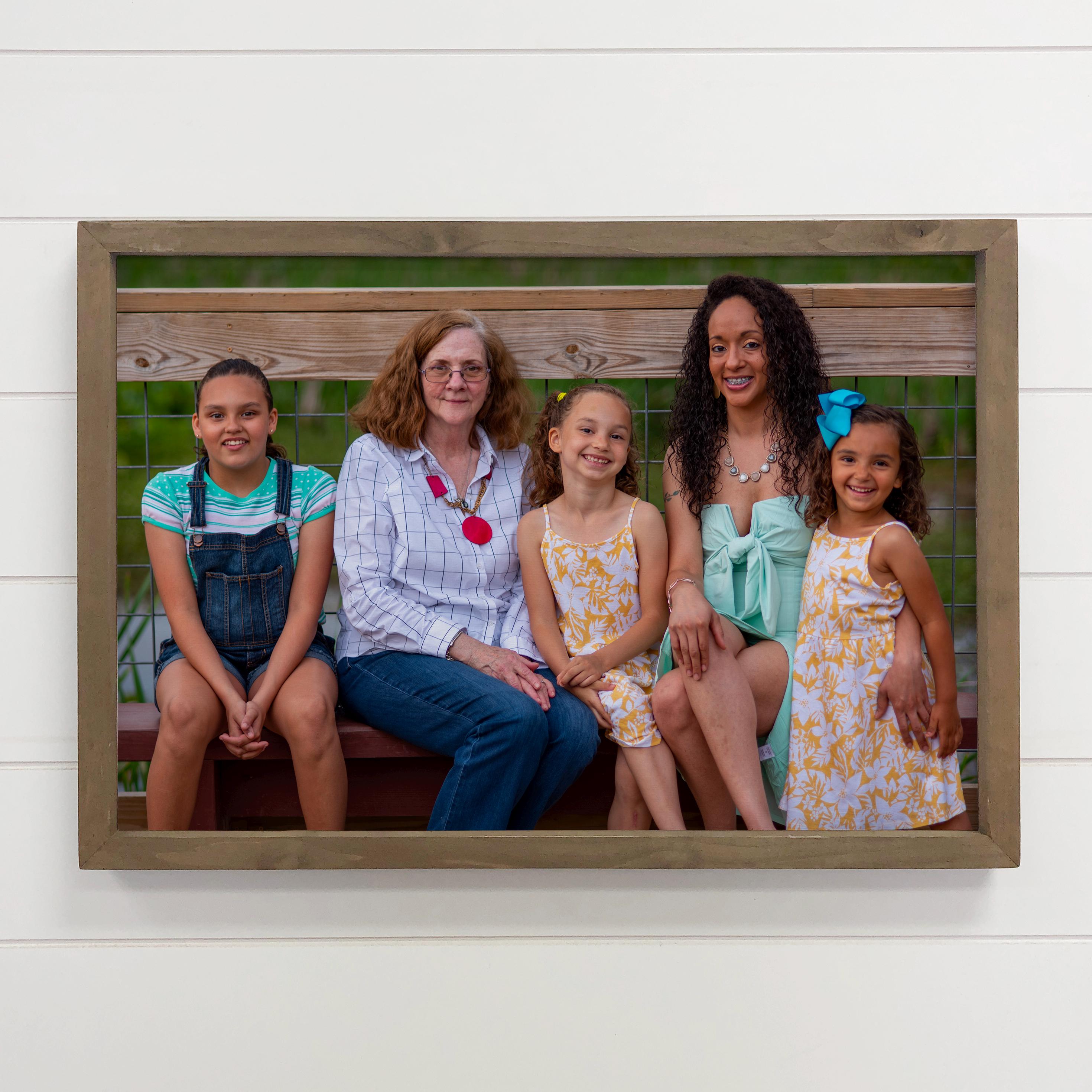Multigenerational Family Group Photo Warm Keepsake Art Poster