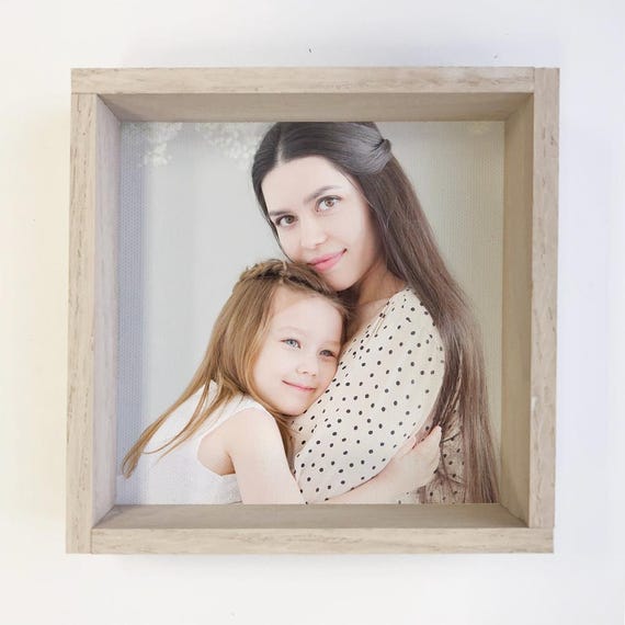 Gifts For Mom Mothers Day Custom Photo Wood Framed Wall Art Personalized Birthday