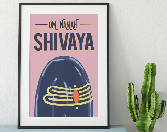 Indian Desi Om Namah Shivaya Art Print