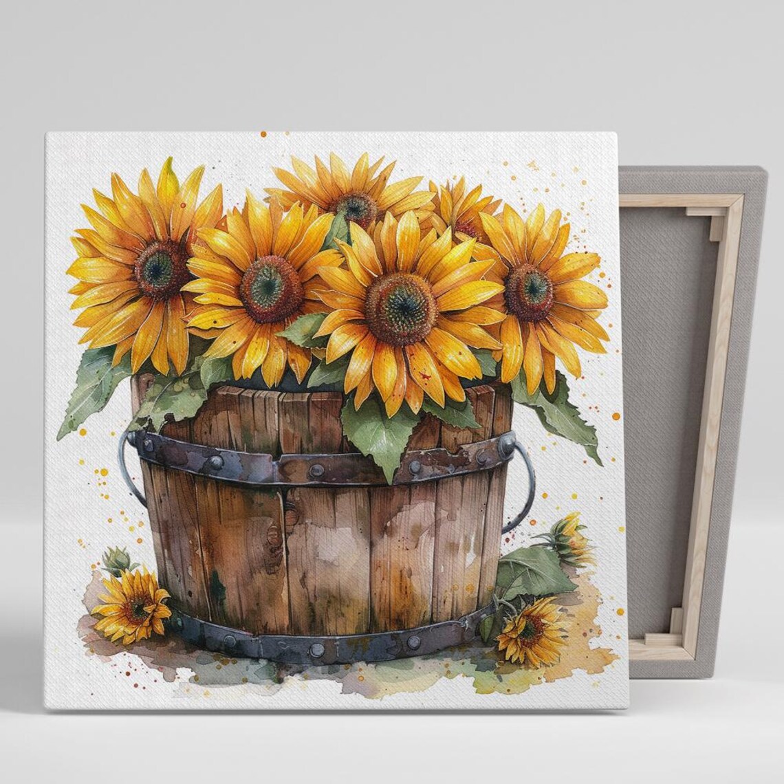 Sunflower Rustic Farmhouse Living Room Art Print