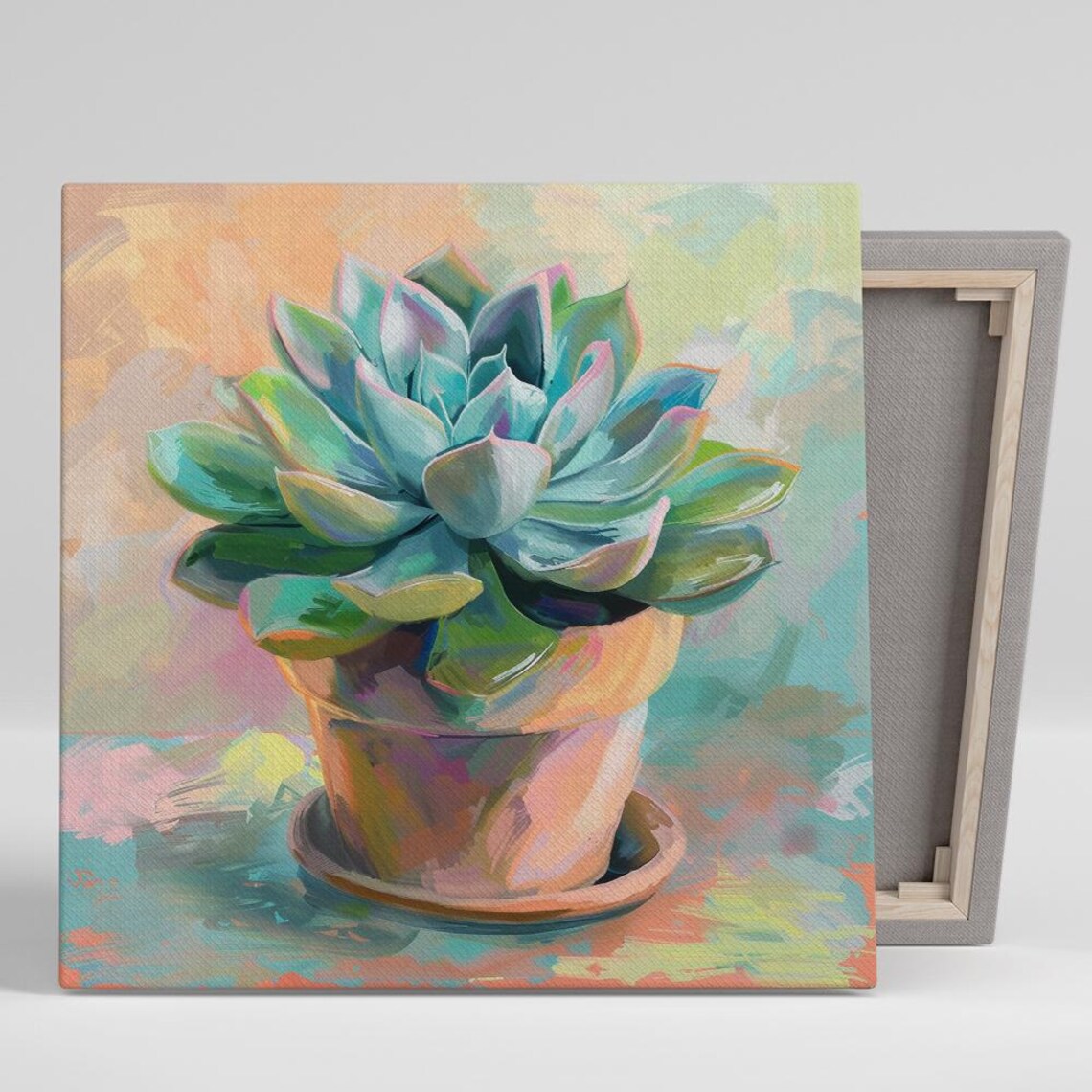 Succulent Botanical Art Print, Modern Minimalist