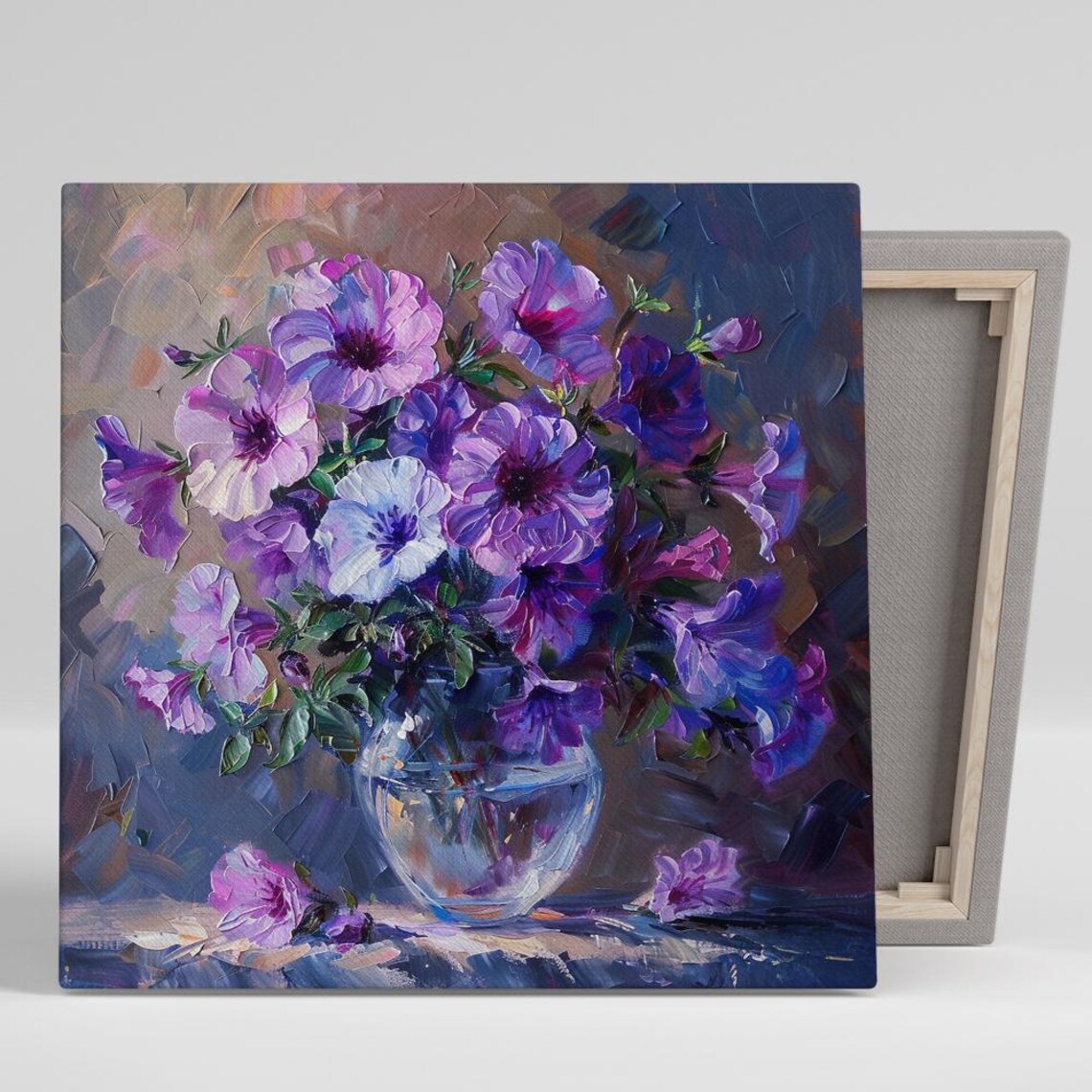 Petunia Impressionism Art Print, Floral Decor