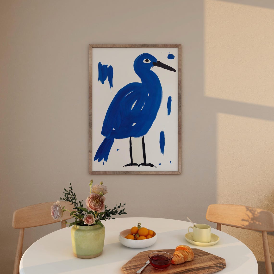 Minimal Stork Sketch, Kitchen Nursery Decor - Image 3