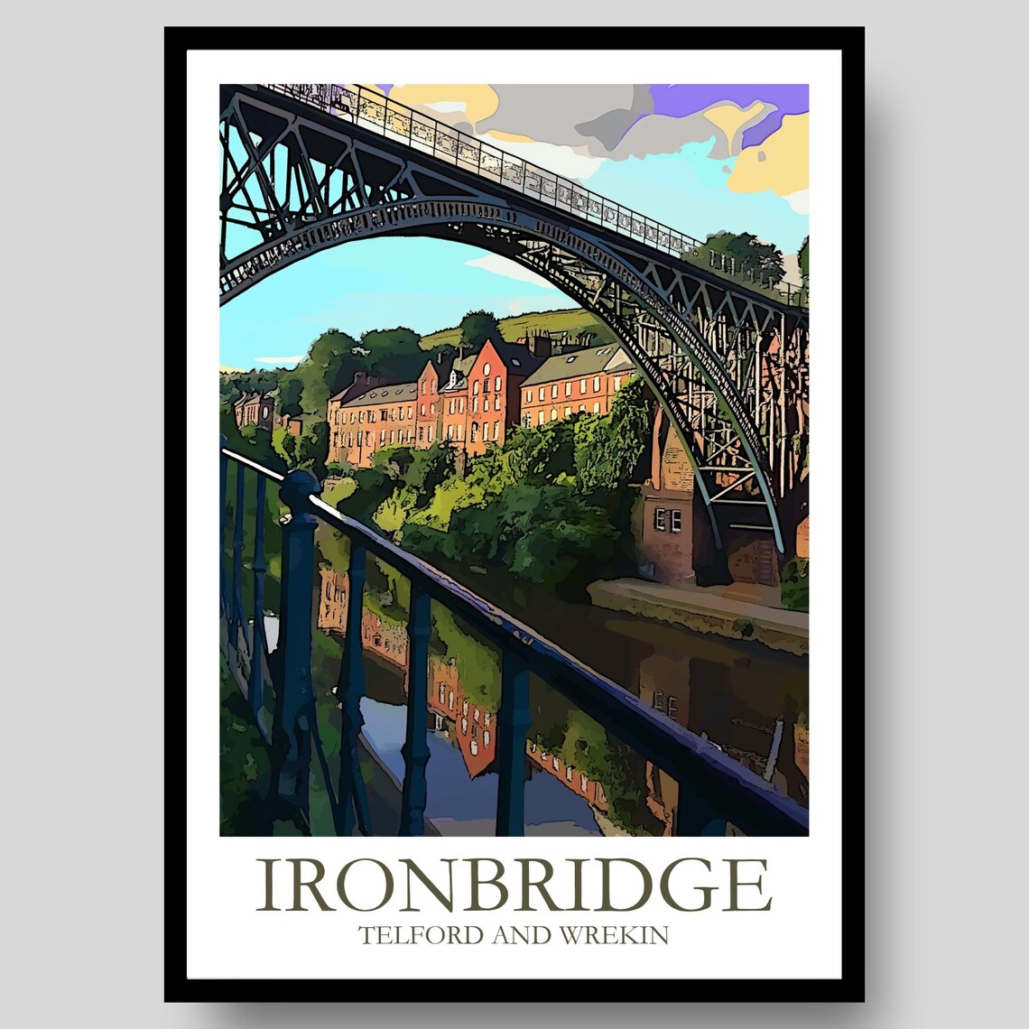 Ironbridge Telford And Wrekin Historic Bridge Travel Art Poster