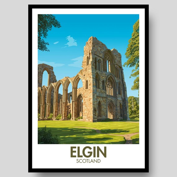 Elgin Poster, Scotland Travel Poster