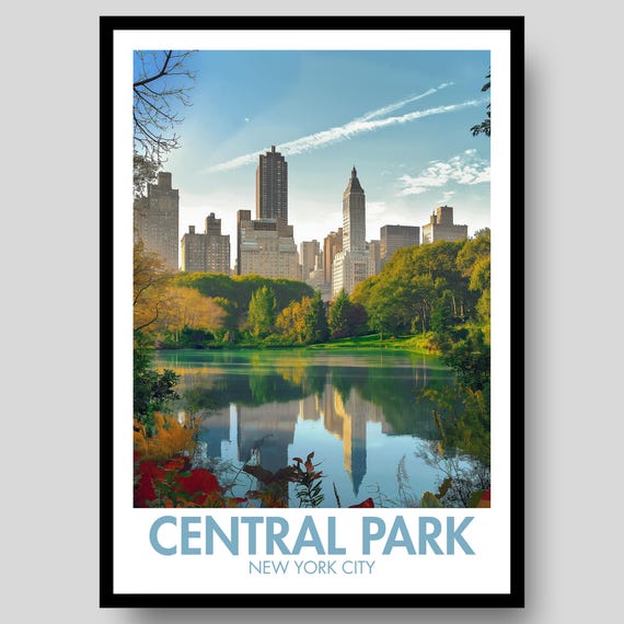 Central Park Poster New York City Print Wall Art Decor