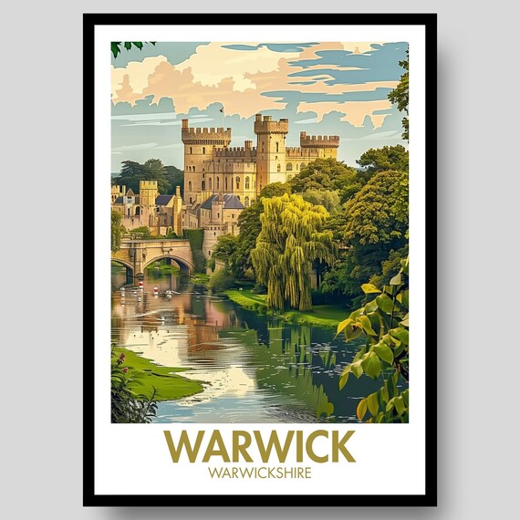 Warwick Poster Warwickshire Castle Print Art