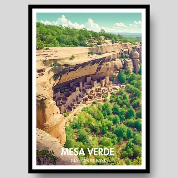 Mesa Verde National Park Ancient Cliff Dwelling Ruins Poster