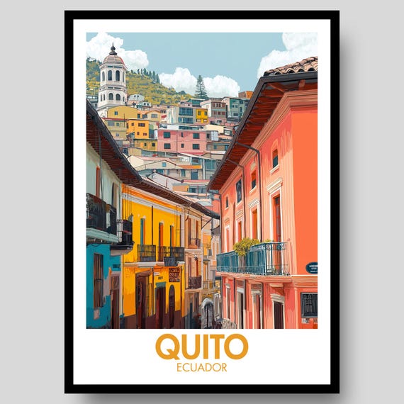 Quito Poster Ecuador Wall Art Print