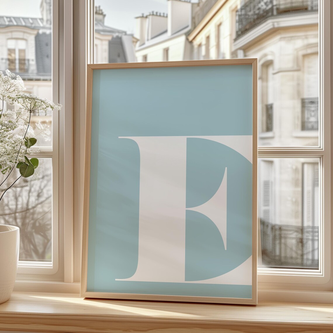 Letter E Alphabet Wall Decor, Nursery Letter Art