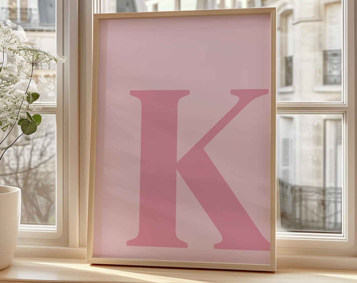 Letter K Poster, Alphabet Nursery Wall Art