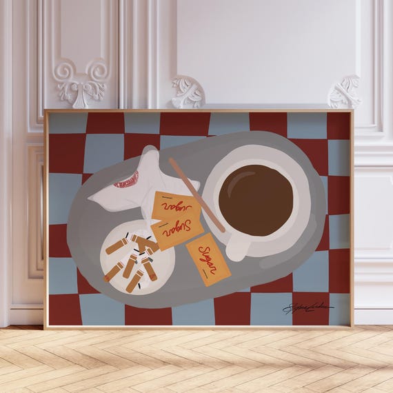 Cafe Still Life Print, MCM Kitchen Art
