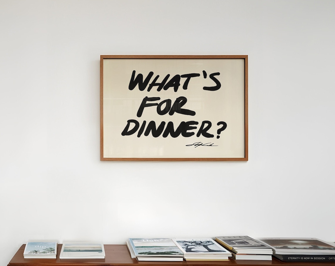 What's For Dinner? Mid Century Modern Kitchen Art Print