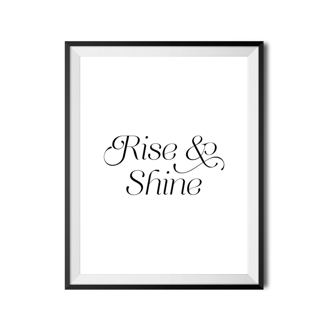 Rise And Shine Elegant Script Morning Quote Typography Poster - Image 4