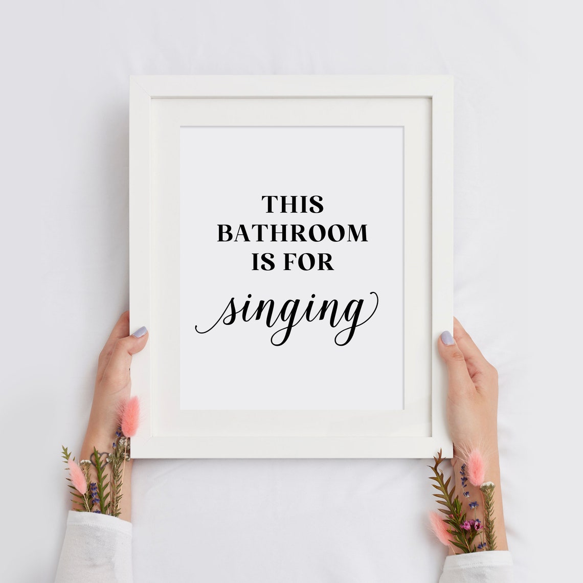 This Bathroom Is For Singing Funny Bathroom Humor Quote Poster - Image 2