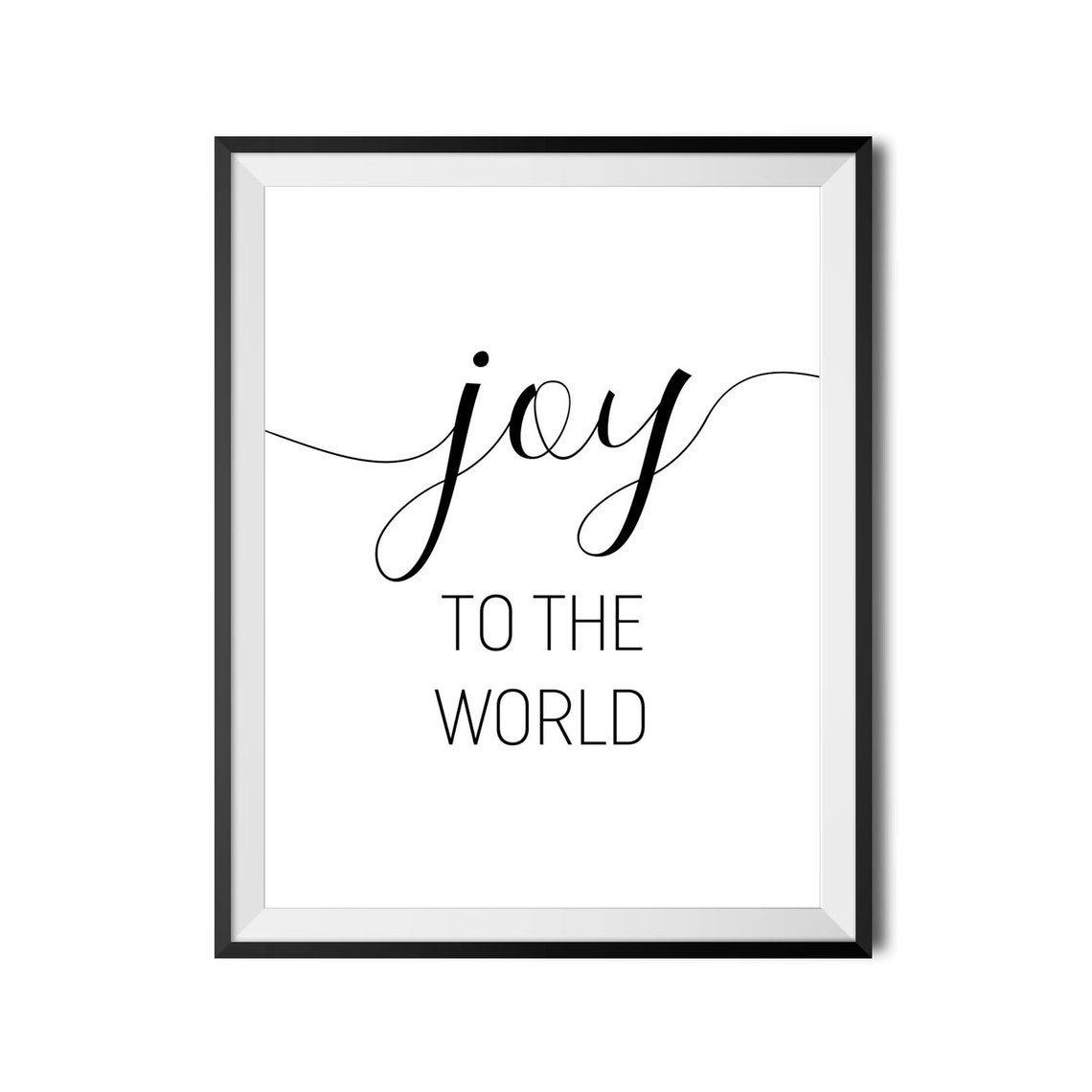 Joy to the World Christmas Script Typography Holiday Quote Poster - Image 3