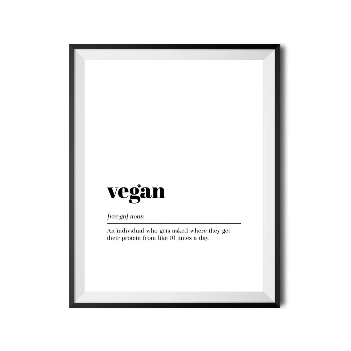 Vegan Definition Funny Dictionary Style Quote Poster Kitchen Art - Image 4