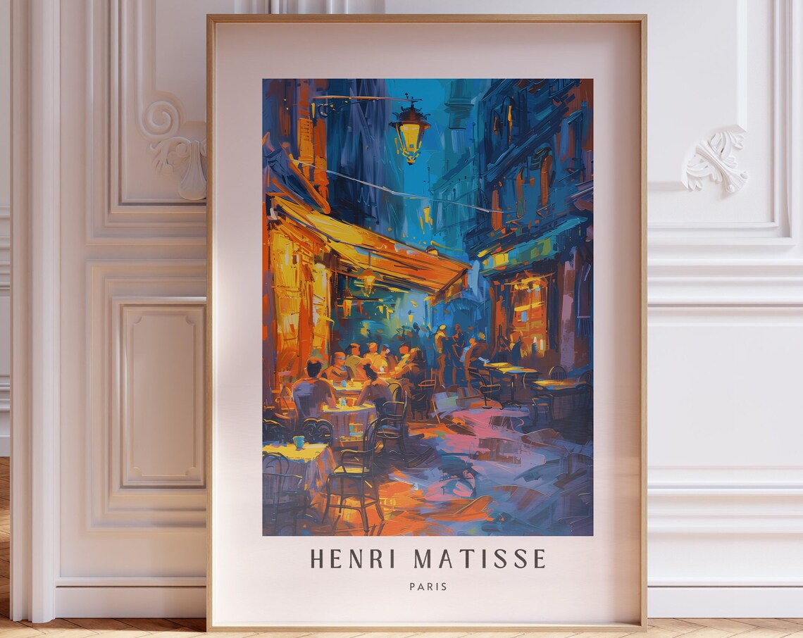 Henri Matisse Night Café Terrace Glowing Street Scene Poster