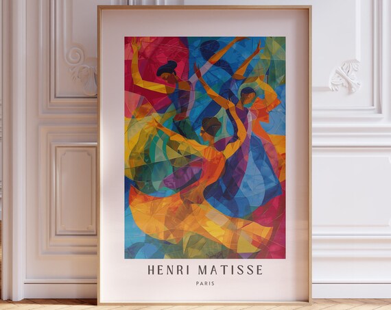 Henri Matisse Inspired Print With Frame Artful Matisse Framed Poster Matisse Art Print Livingroom Wall Art Gallery Wall Printed Matisse