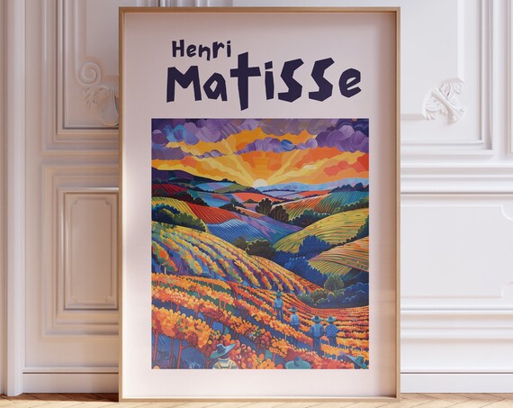 Henri Matisse Inspired Print With Frame Artful Matisse Framed Poster Matisse Art Print Livingroom Wall Art Gallery Wall Printed Matisse