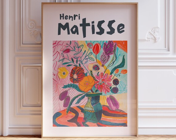 Henri Matisse Bold Floral Still Life Vase Flowers Art Poster