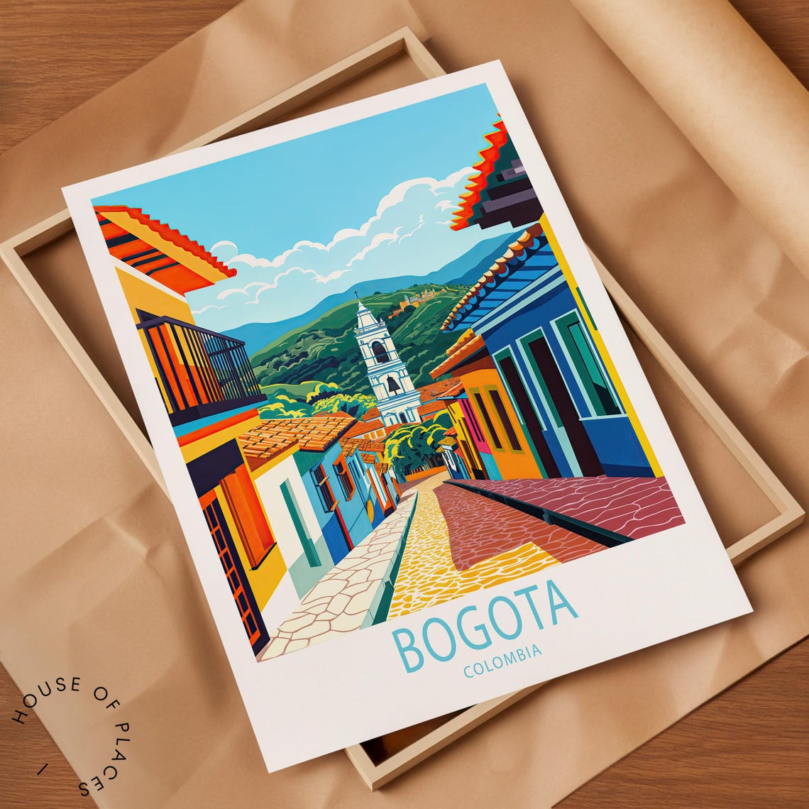 Bogota Colombia Travel Poster Bogota Travel Wall Art Colombia Print Bogota Travel Gifts Home Decor Wedding Present - Image 2