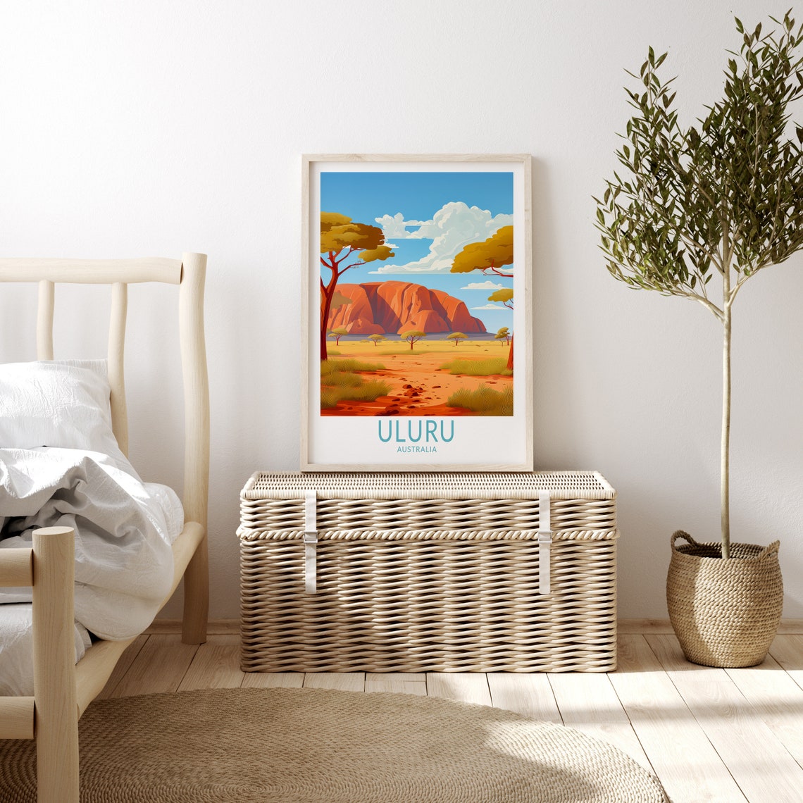 Uluru Rock Travel Print Uluru Australia Travel Art Poster Home Decor Wall Art Uluru Australia City Travel Print Travel Gifts - Image 3