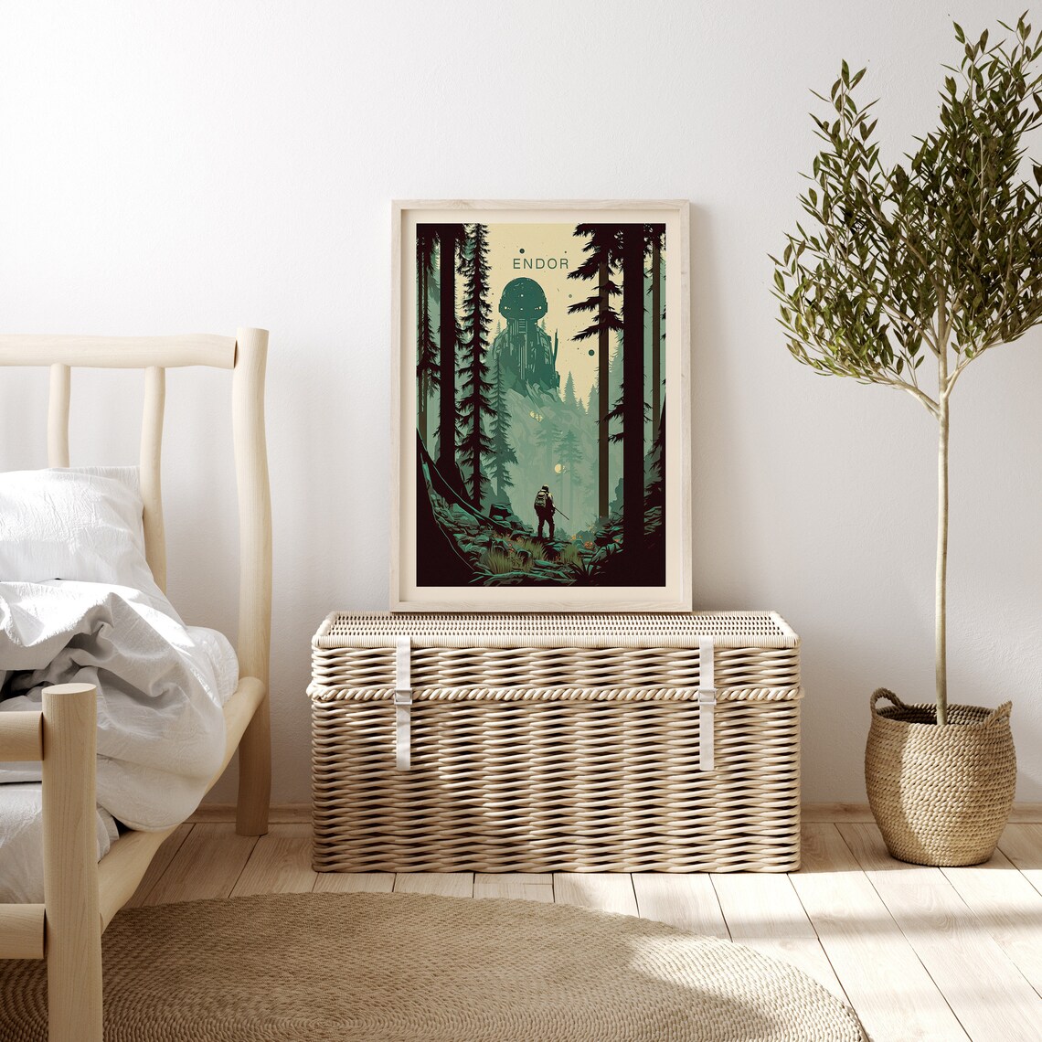 Endor Minimalist Retro Travel Poster, Trilogy Print - Image 3