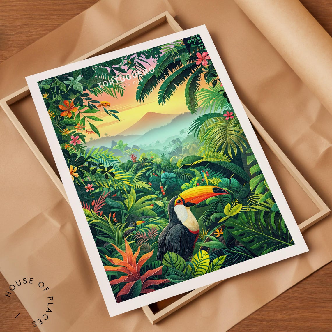 Tortuguero Costa Rica Travel Poster Costa Rica City Wall Art Tortuguero Travel Print Birthday Gifts Wedding Present - Image 2