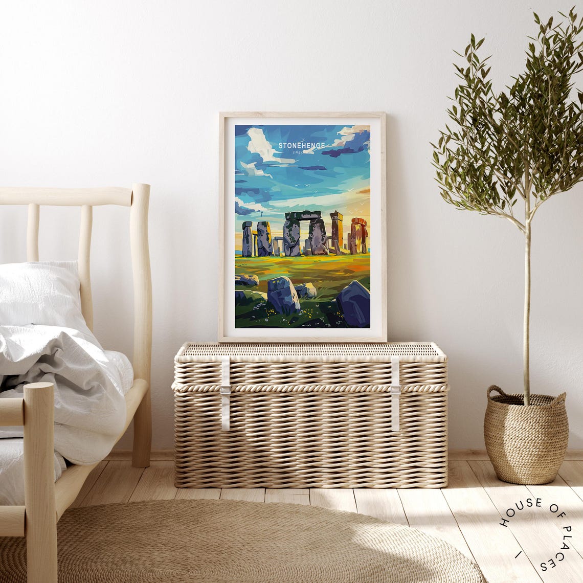 Stonehenge England Travel Poster Ancient Stones Sunset Sky View - Image 4
