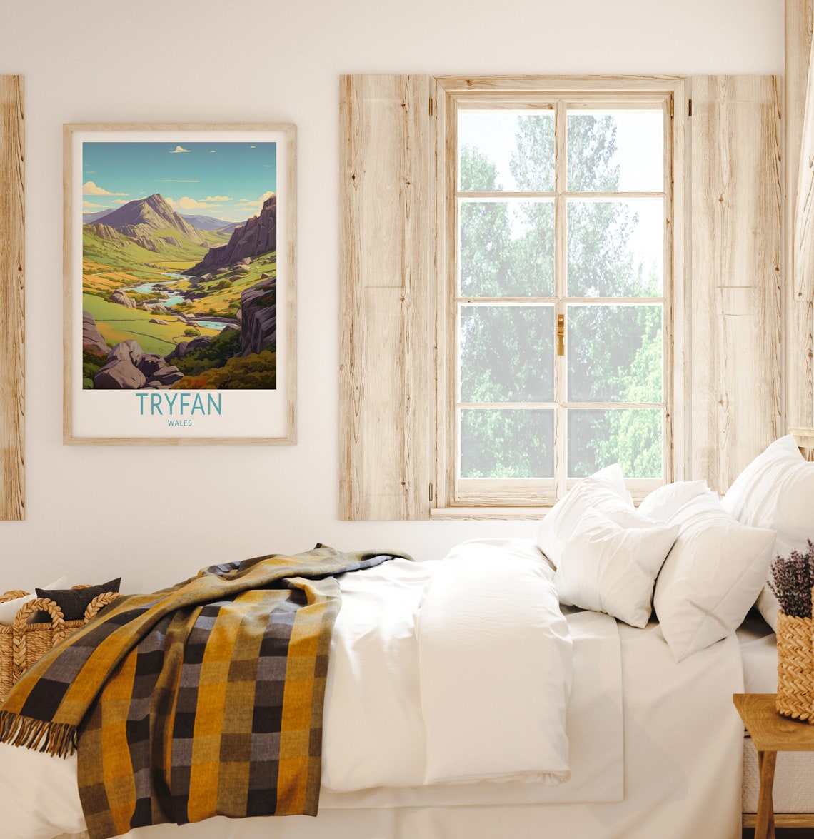 Tryfan Travel Poster Tryfan Mountain Wales Wall Decor Tryfan Wales Travel Print City Personalised Gifts Wedding Gifts - Image 2