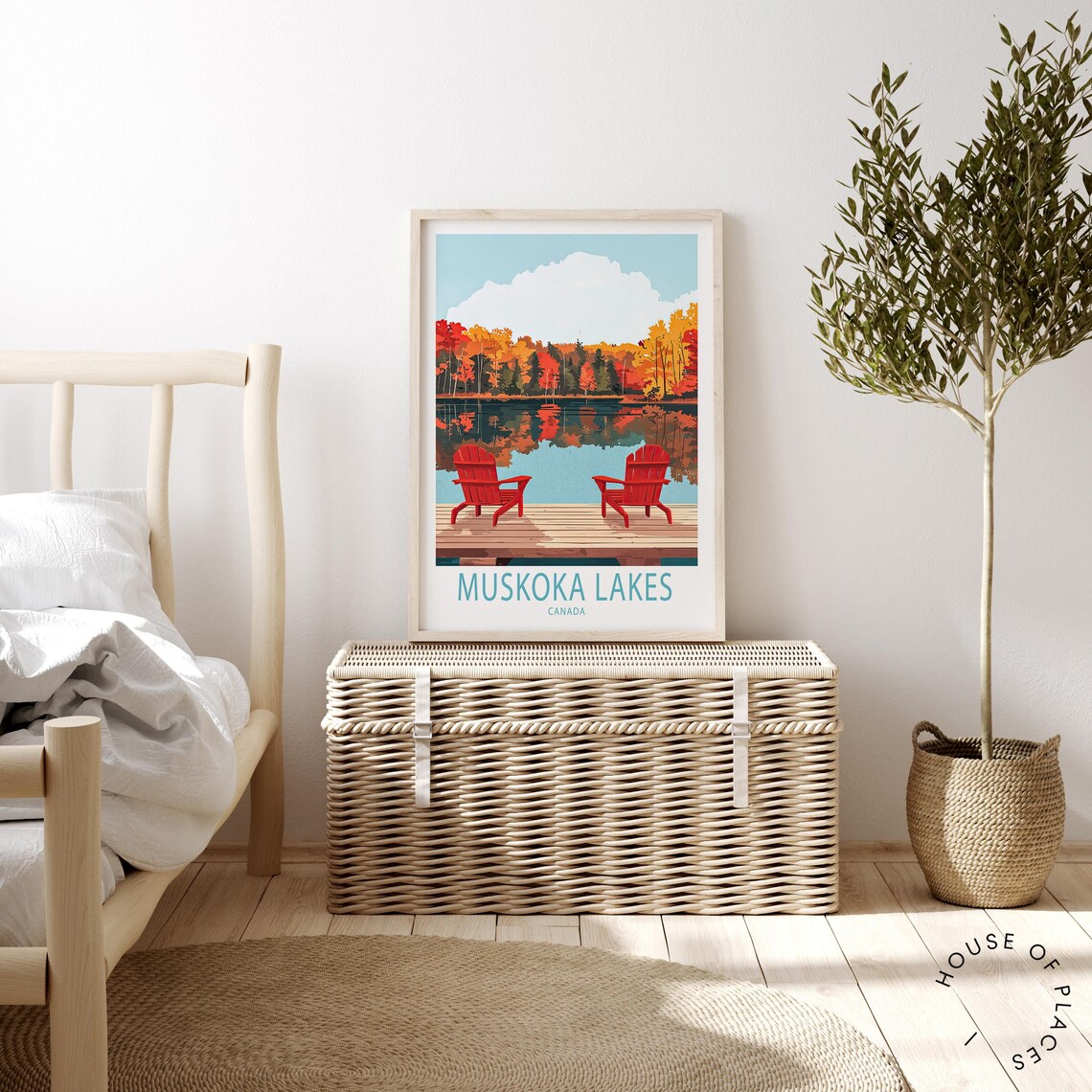 Muskoka Lakes Canada Travel Poster, Travel Poster - Image 2