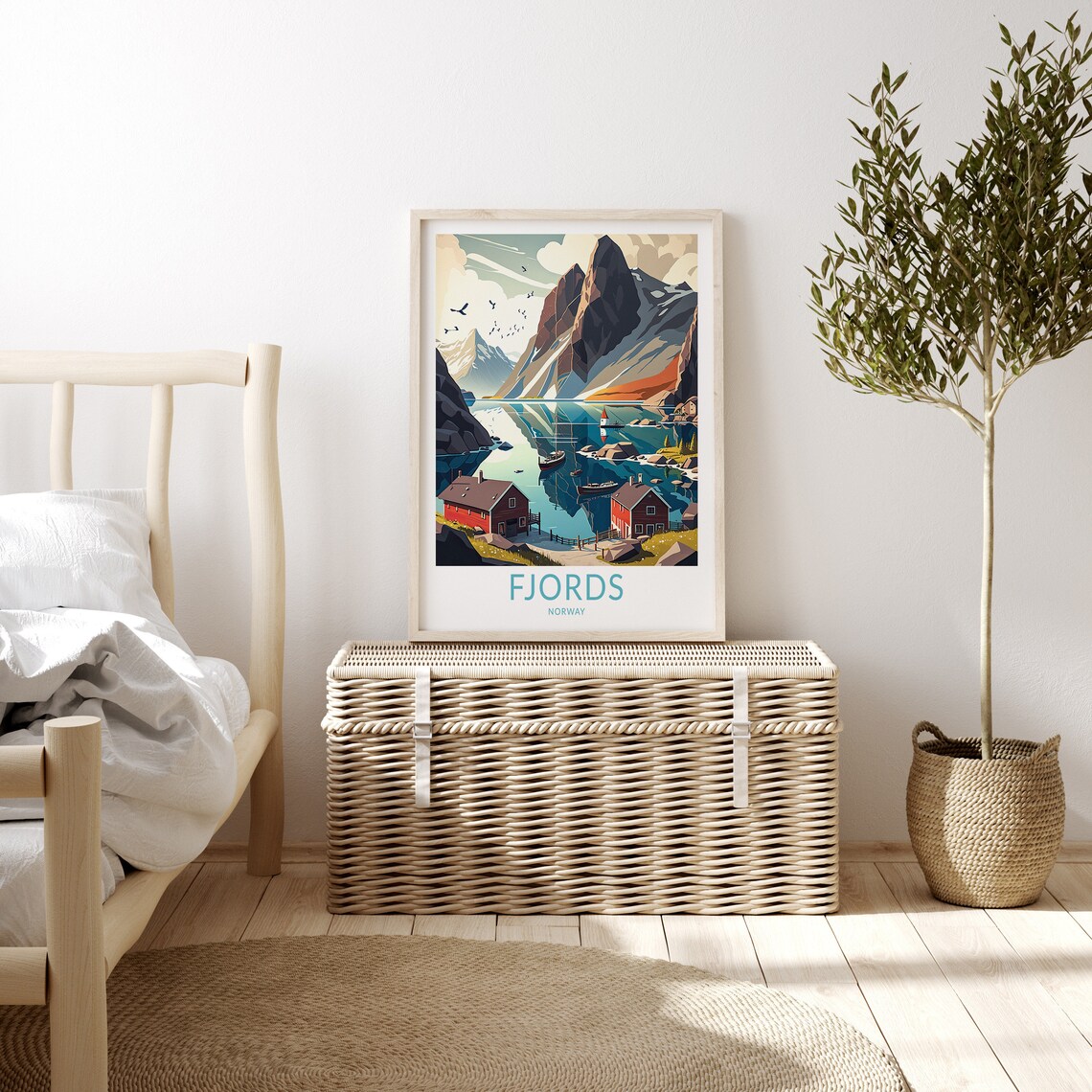 Fjords Norway Travel Poster, Norwegian Fjords - Image 3