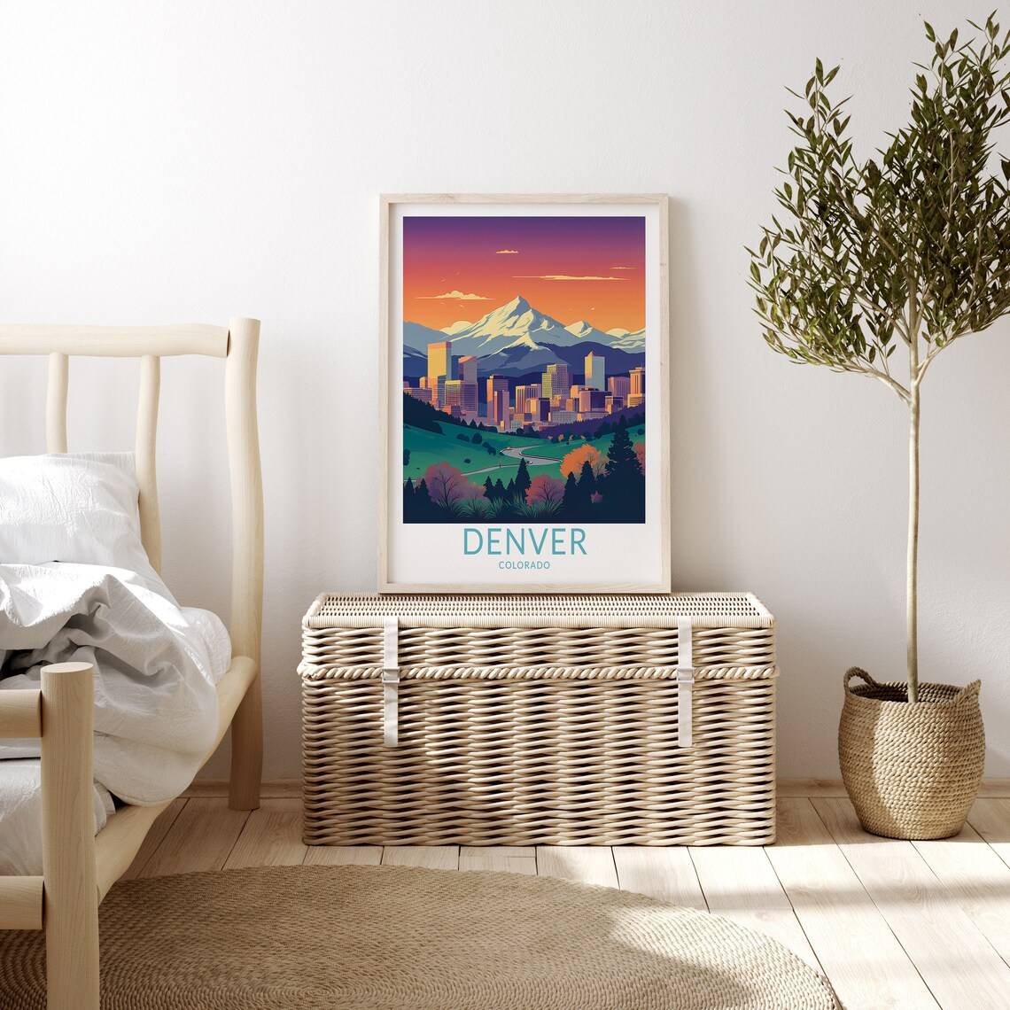 Denver Colorado Travel Poster, City Travel Art Print - Image 3