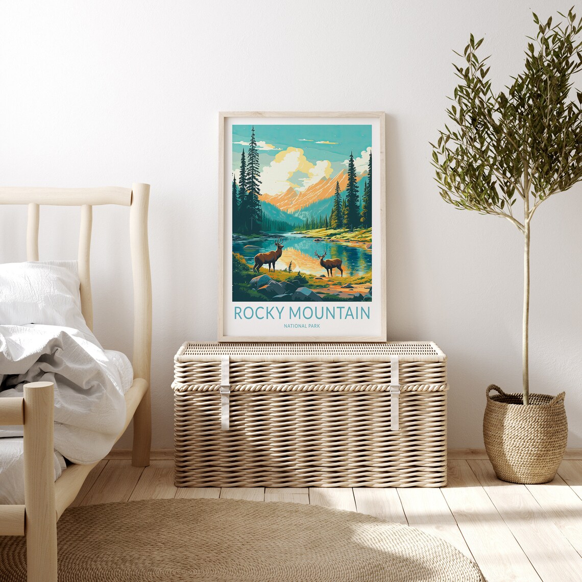 Rock Mountain National Park Travel Poster, National Parks - Image 3