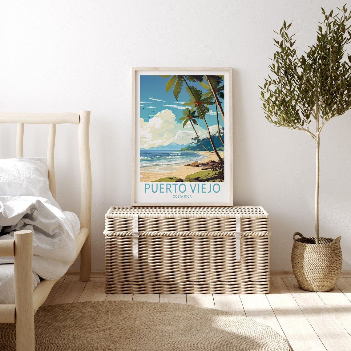 Puerto Viejo Costa Rica Travel Poster Puerto Viejo Costa Rica Travel Poster Print Costa Rica Costa Rica Travel Poster Wall Art - Image 3