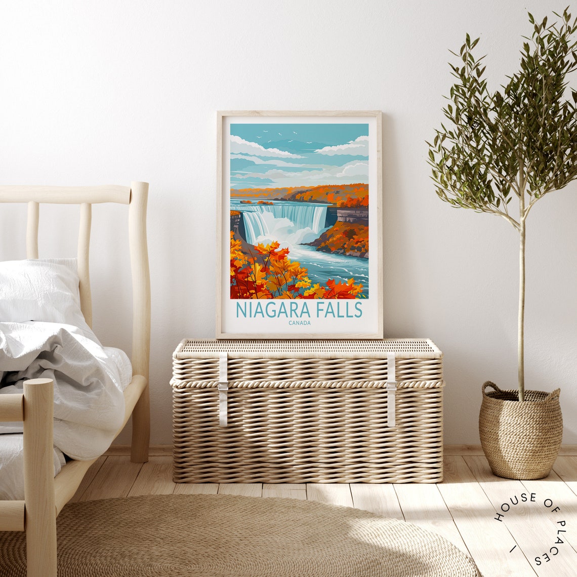 Niagara Falls Canada Horseshoe Falls Autumn Colors Travel Poster - Image 3