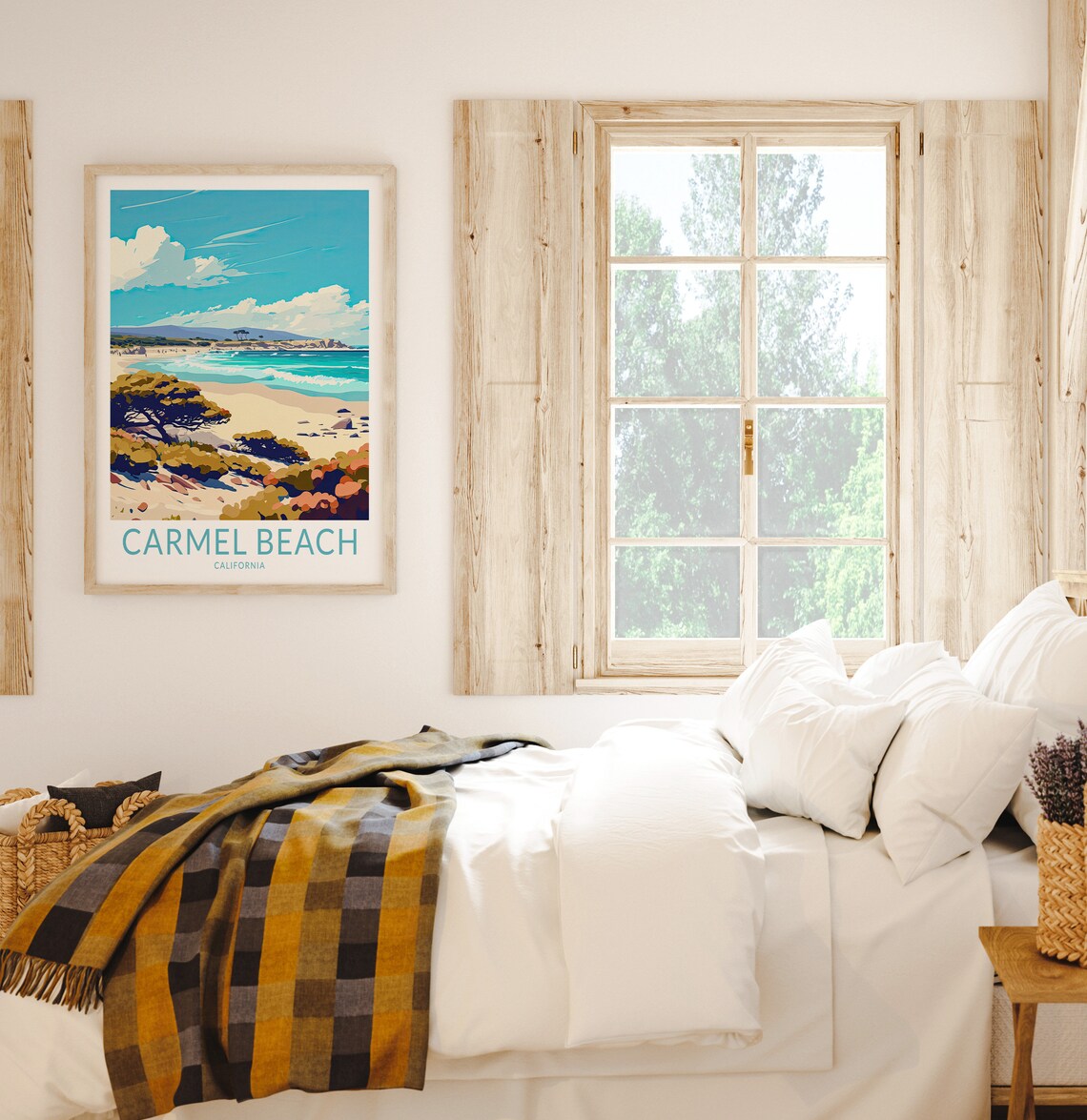 Carmel Beach California Travel Poster, Coast View - Image 2