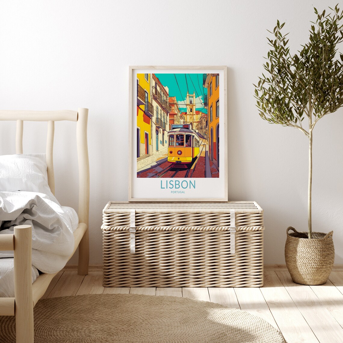 Lisbon Travel Poster, Europe Wall Art Print - Image 3