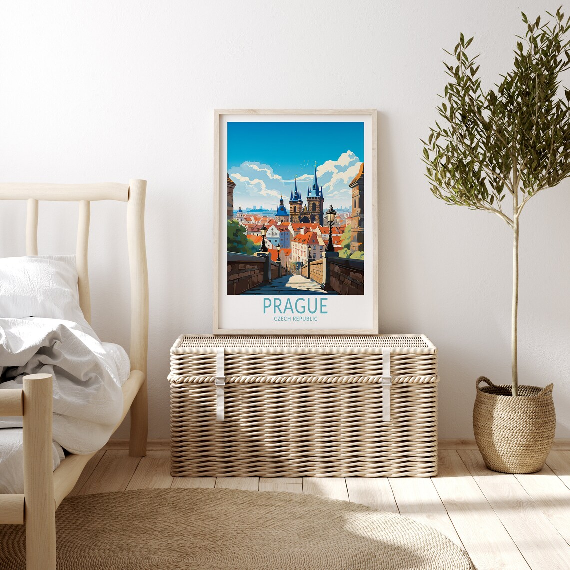 Prague Travel Poster, Custom Wall Art Print - Image 3