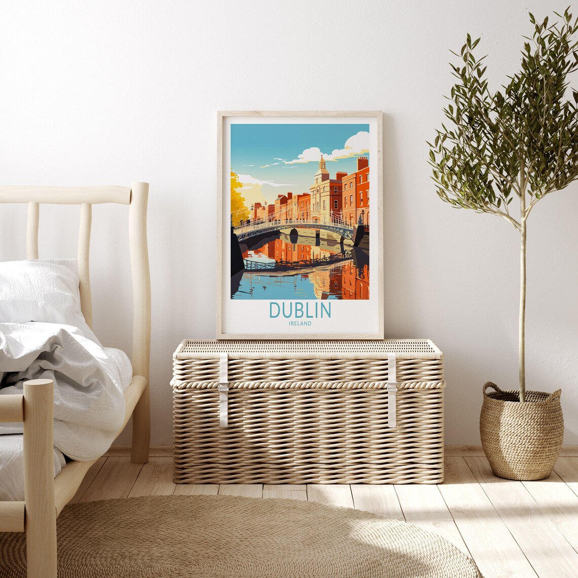 Dublin Ireland Custom Travel Poster Print - Image 3