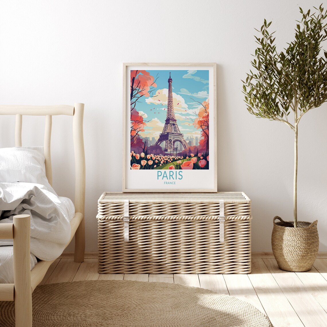 Paris Travel Poster, Minimalist France Wall Art - Image 3