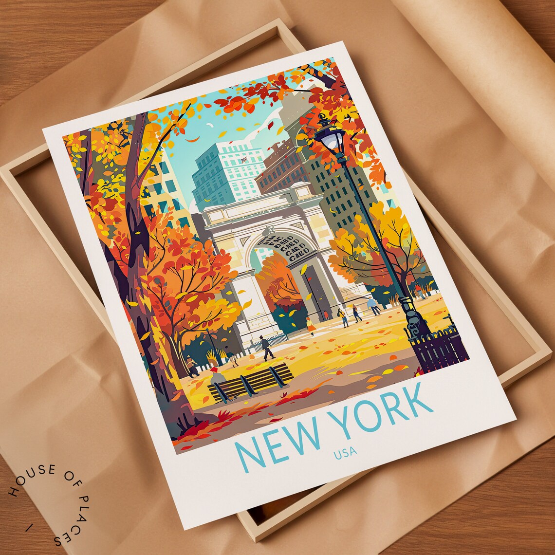 New York USA Travel Poster, City Travel Art Print - Image 2