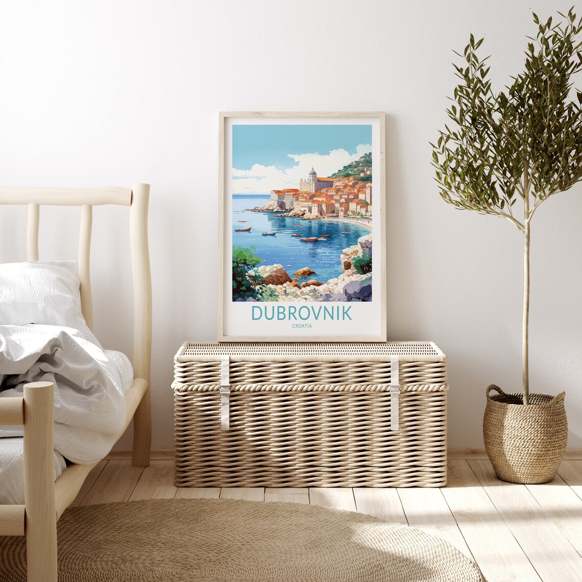 Dubrovnik Croatia Travel Poster, City Wall Decor - Image 3