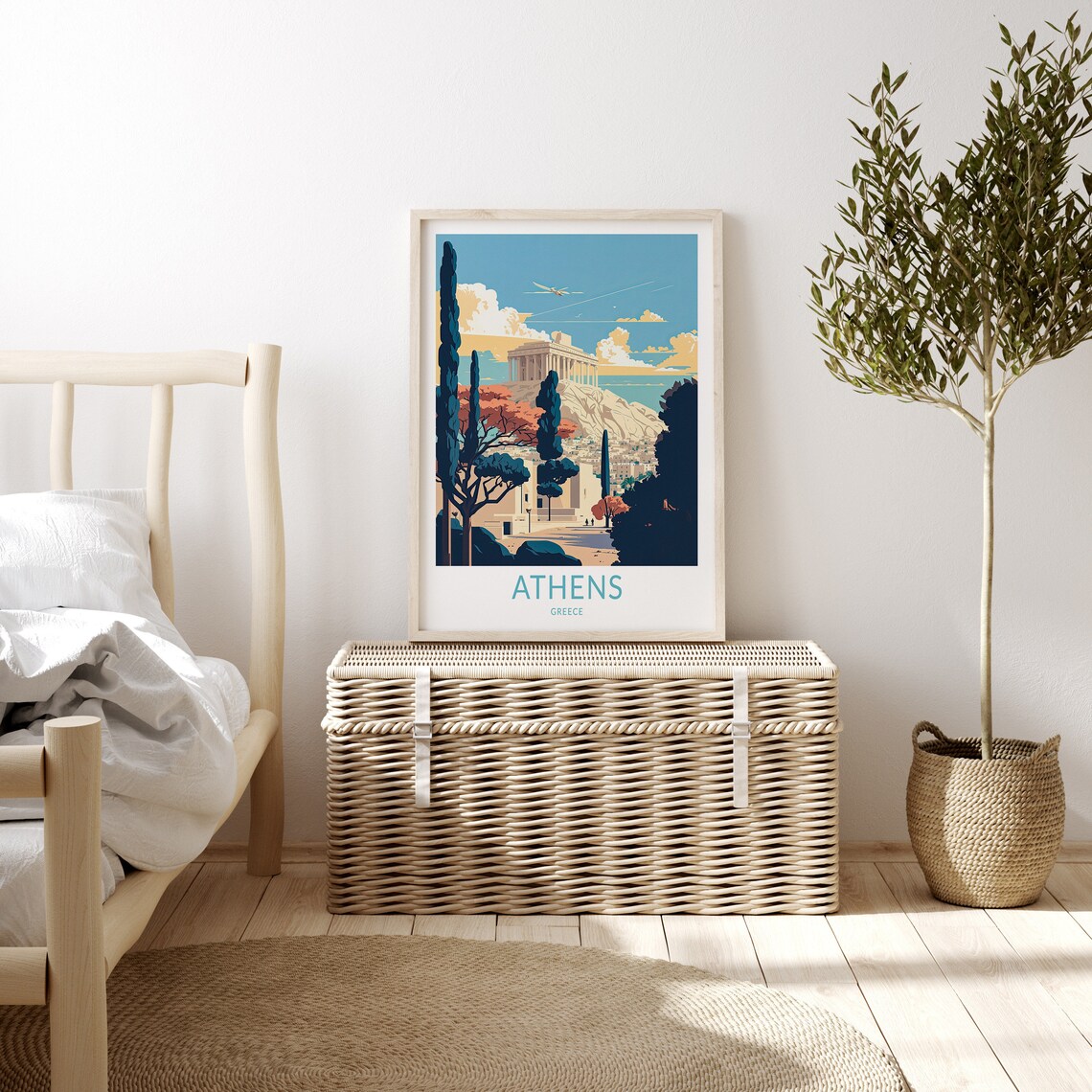 Athens Greece Travel Poster, Parthenon City Art - Image 3