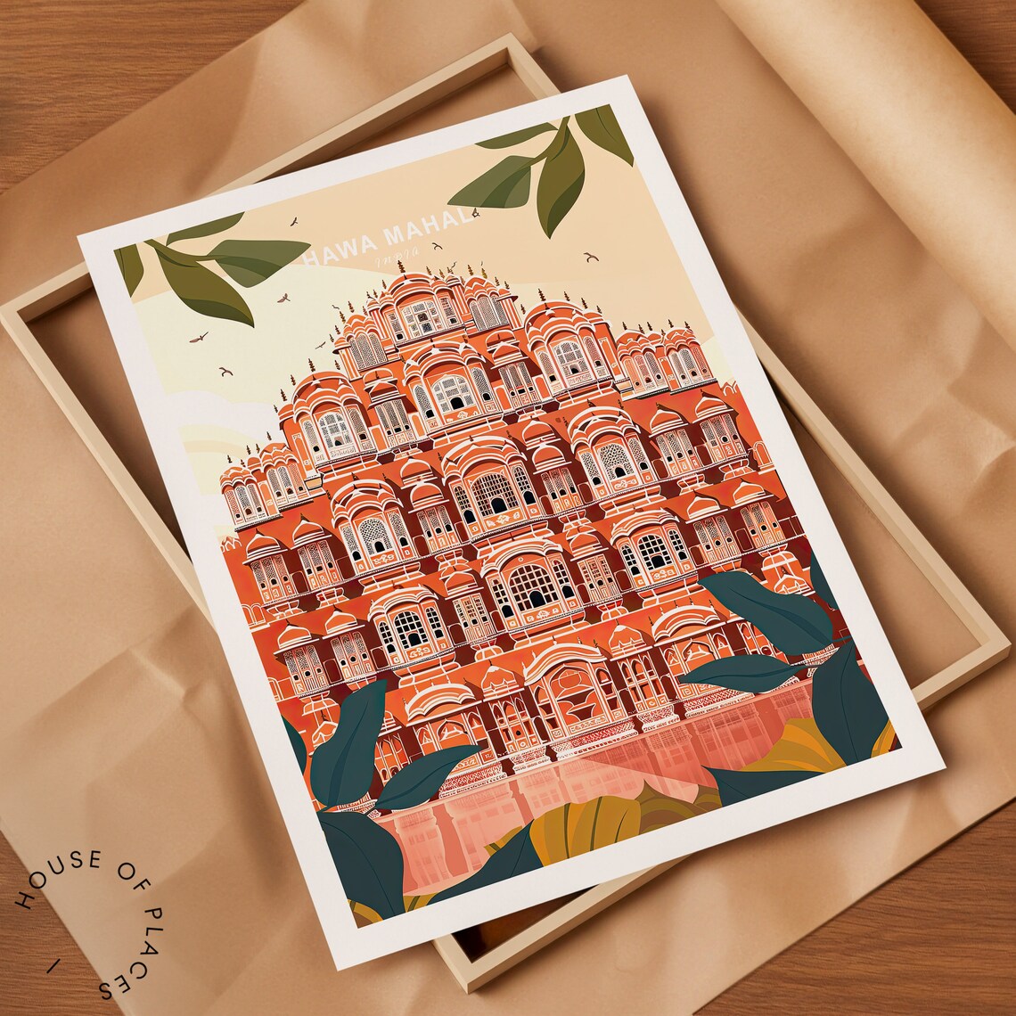 Hawa Mahal India Travel Poster, Palace Wall Art - Image 2