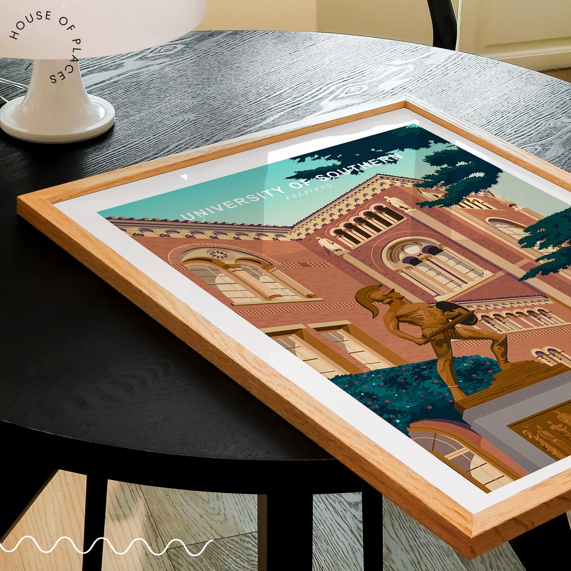 University of Southern California Trojan Statue Brick Campus Poster - Image 3