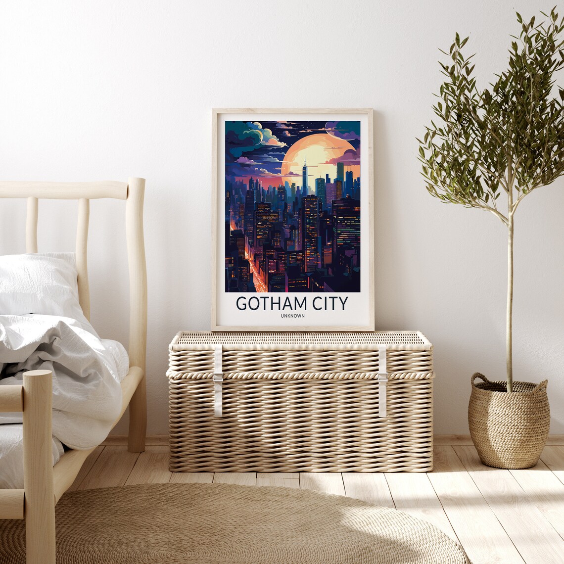 Gotham City Travel Poster, Fiction City Wall Decor - Image 3