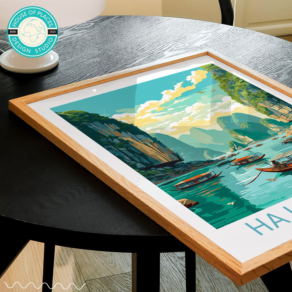 Ha Long Bay Vietnam Travel Poster, Island Wall Art - Image 2
